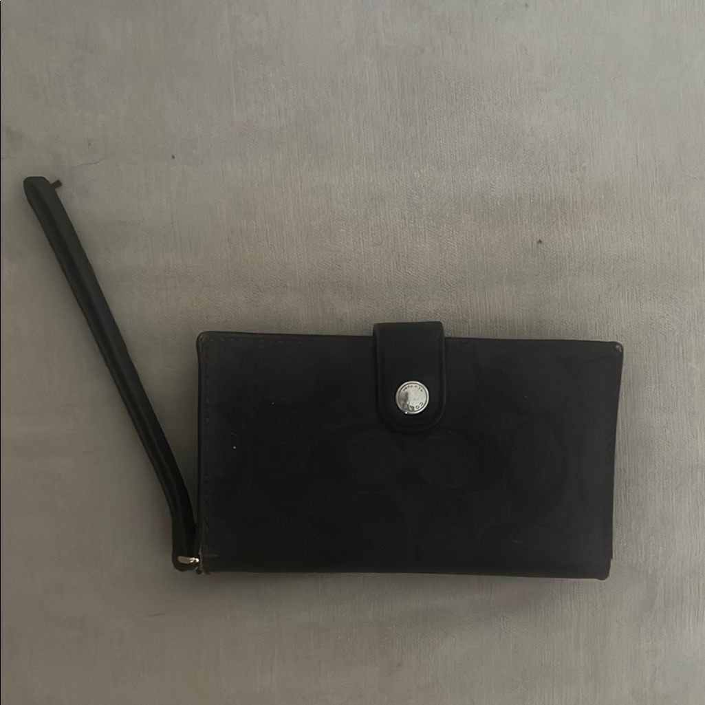 Coach Brown Wristlet Wallet